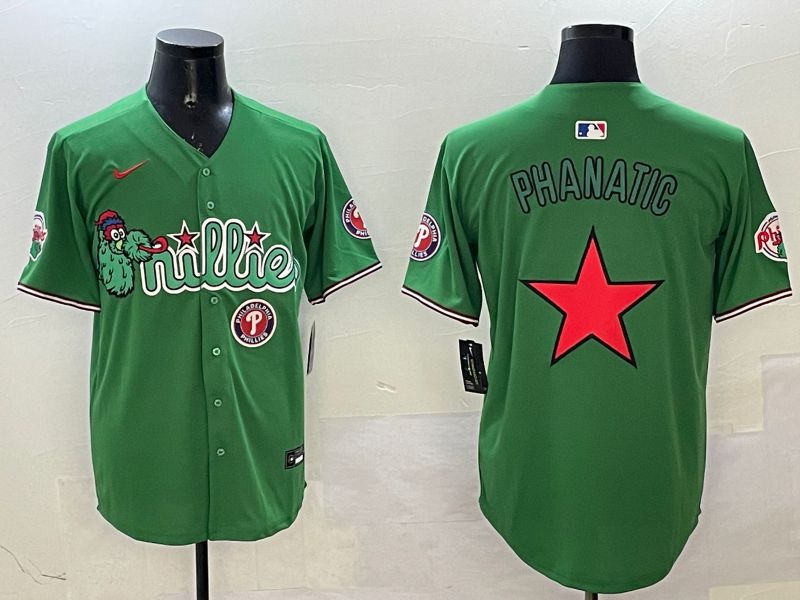 Men Philadelphia Phillies Blank Green Three generations Joint Name Game 2025 Nike MLB Jersey style 2->philadelphia phillies->MLB Jersey